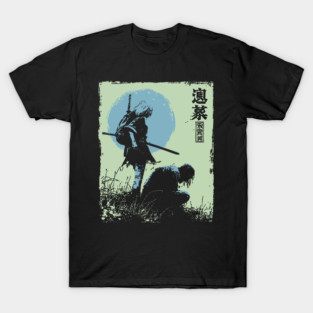 Girl Samurai Warrior Dark Fantasy Ukiyo-e Art T-Shirt