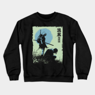 Girl Samurai Warrior Dark Fantasy Ukiyo-e Art Crewneck Sweatshirt