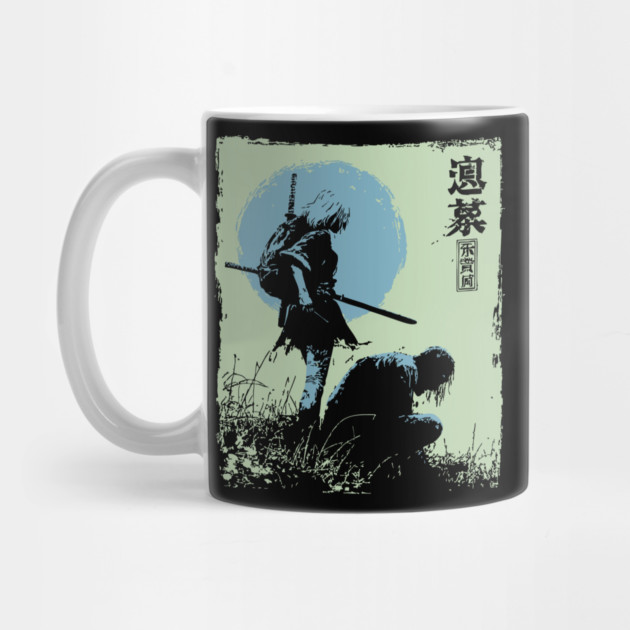 Girl Samurai Warrior Dark Fantasy Ukiyo-e Art by TuncGK