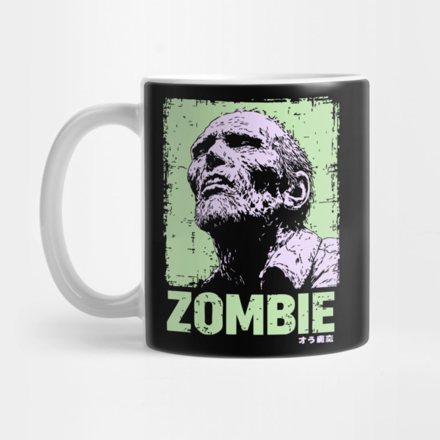 Classic Zombie Portrait in Green Pop Art Style by TuncGK