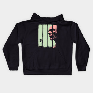 Split Face Zombie Vintage Japanese Horror Graphic Kids Hoodie