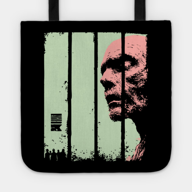 Split Face Zombie Vintage Japanese Horror Graphic Tote by TuncGK