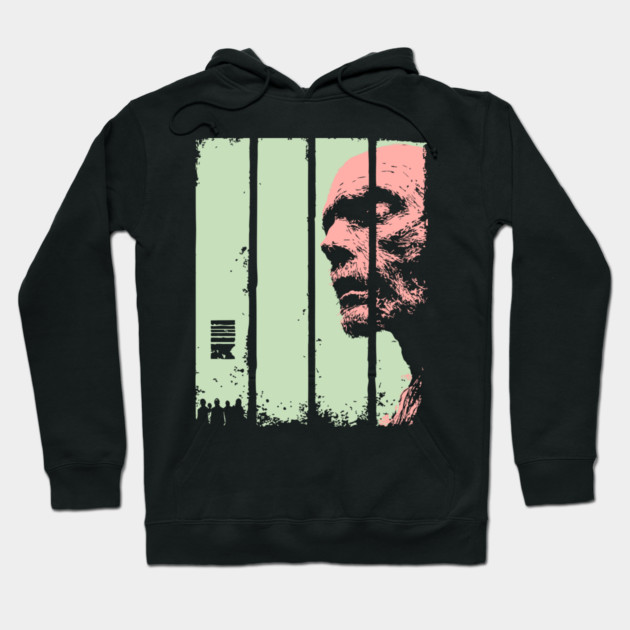 Split Face Zombie Vintage Japanese Horror Graphic Hoodie by TuncGK