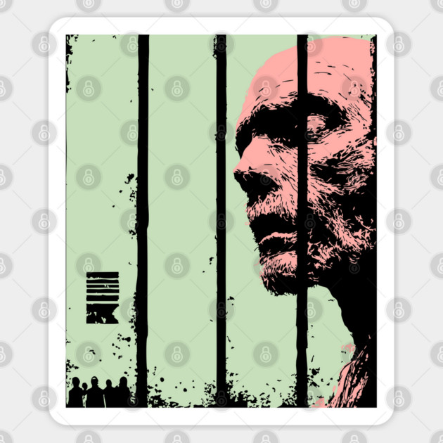 Split Face Zombie Vintage Japanese Horror Graphic Sticker by TuncGK