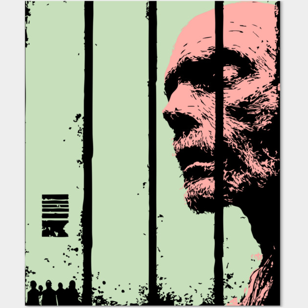 Split Face Zombie Vintage Japanese Horror Graphic Wall Art by TuncGK