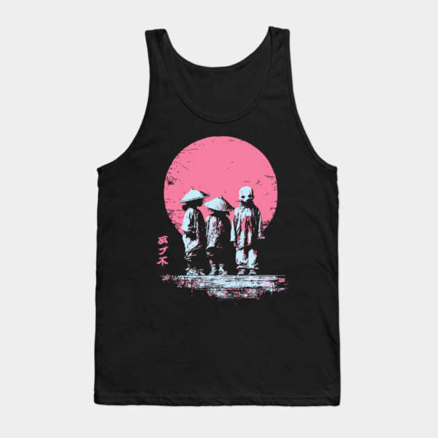 Mysterious Yokai Spirits Under a Pink Moon Tank Top by TuncGK
