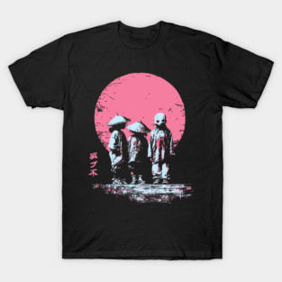 Mysterious Yokai Spirits Under a Pink Moon T-Shirt