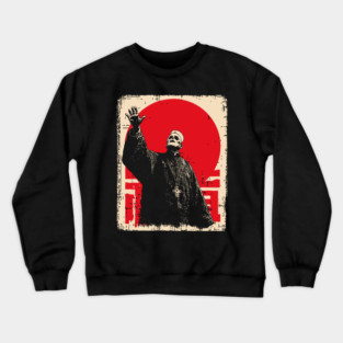 Creepy Waving Prophet Retro Japanese Horror Design Crewneck Sweatshirt