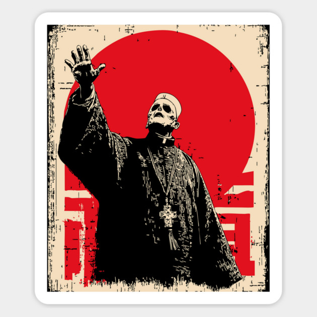 Creepy Waving Prophet Retro Japanese Horror Design Magnet by TuncGK