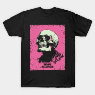 Happy Halloween Skull Vintage Ukiyo-e Graphic T-Shirt