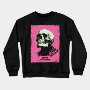 Happy Halloween Skull Vintage Ukiyo-e Graphic Crewneck Sweatshirt