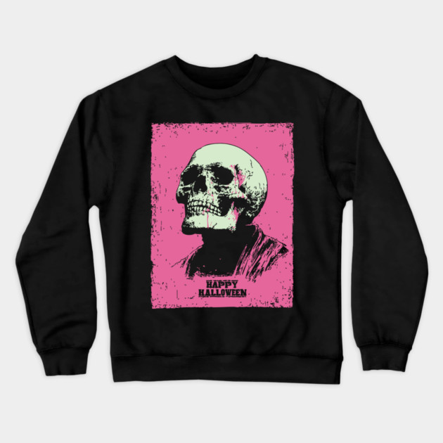 Happy Halloween Skull Vintage Ukiyo-e Graphic Crewneck Sweatshirt by TuncGK