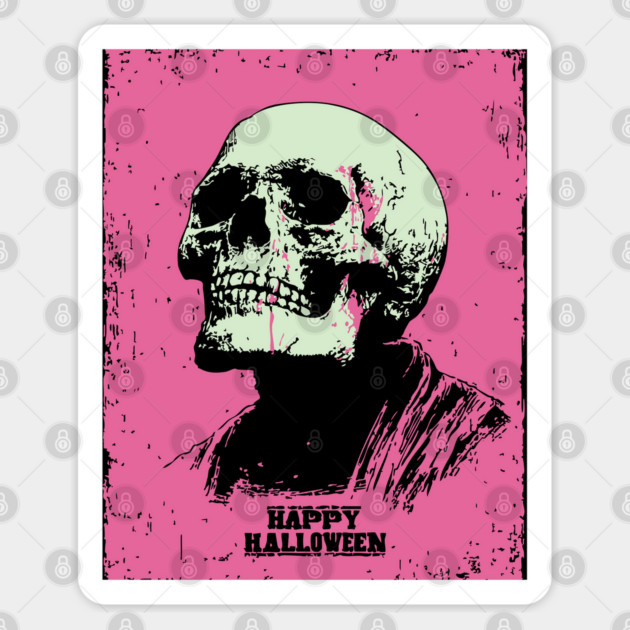Happy Halloween Skull Vintage Ukiyo-e Graphic Sticker by TuncGK