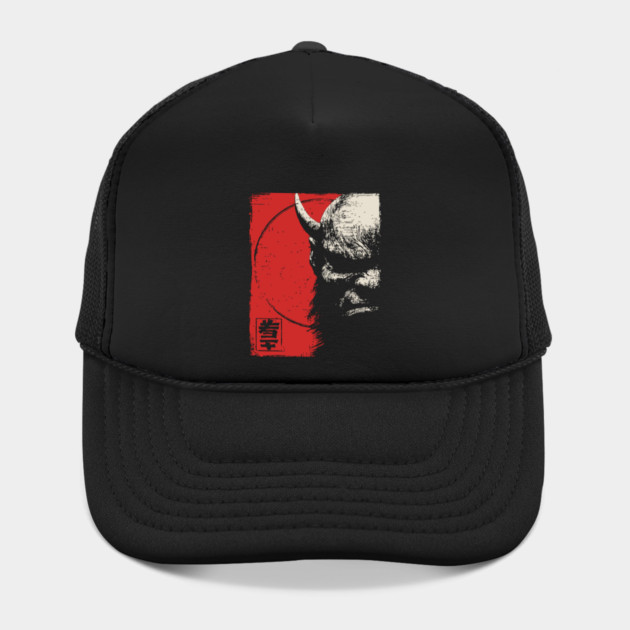 Menacing Oni Demon Japanese Folklore Ukiyo-e Art by TuncGK