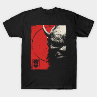 Menacing Oni Demon Japanese Folklore Ukiyo-e Art T-Shirt