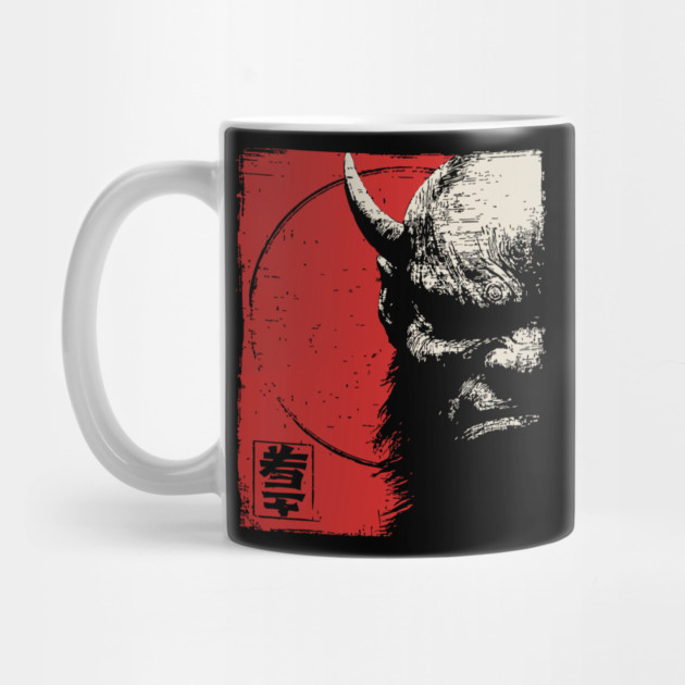 Menacing Oni Demon Japanese Folklore Ukiyo-e Art by TuncGK