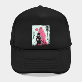 Samurai Warrior Versus Yokai Ghost Ukiyo-e Art Hat