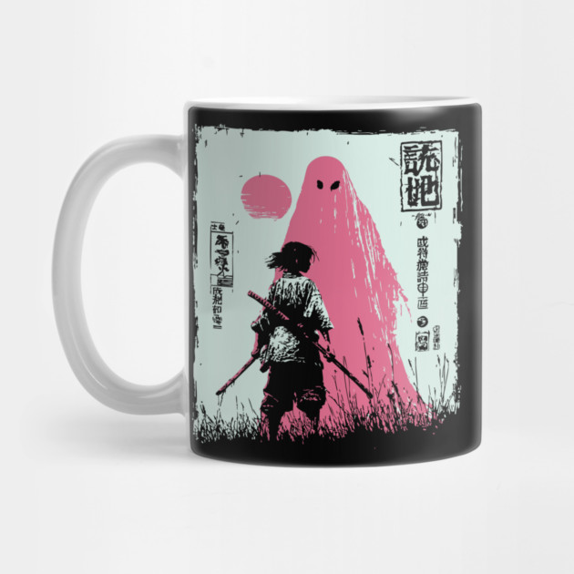 Samurai Warrior Versus Yokai Ghost Ukiyo-e Art by TuncGK