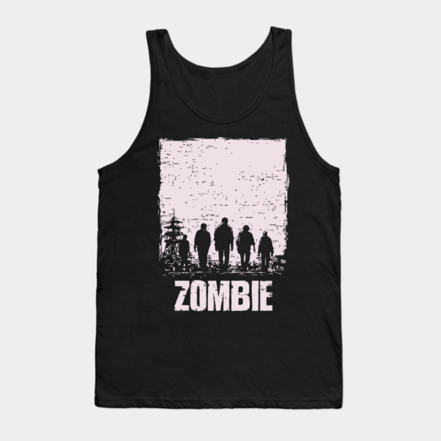 Zombie Apocalypse Horde Vintage Japanese Poster Art Tank Top by TuncGK