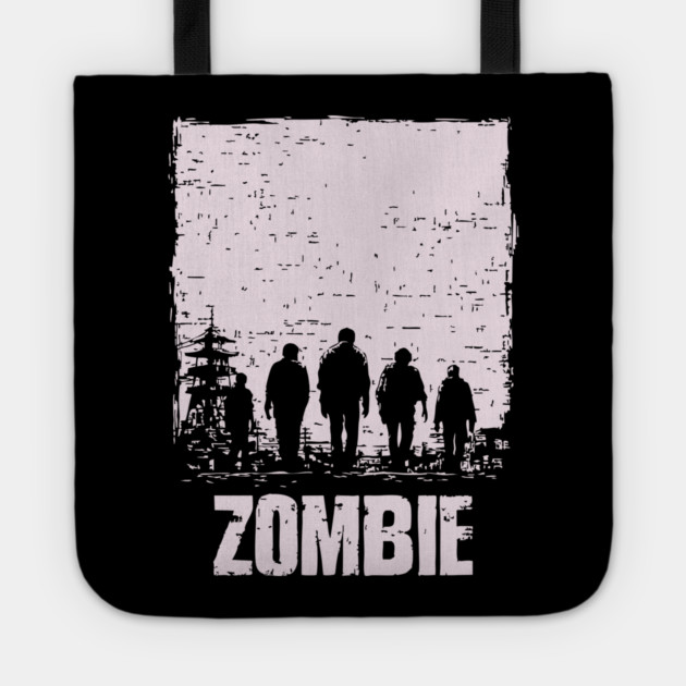 Zombie Apocalypse Horde Vintage Japanese Poster Art Tote by TuncGK