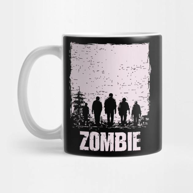 Zombie Apocalypse Horde Vintage Japanese Poster Art by TuncGK