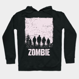 Zombie Apocalypse Horde Vintage Japanese Poster Art Hoodie