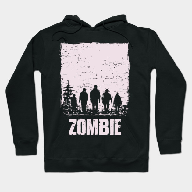 Zombie Apocalypse Horde Vintage Japanese Poster Art Hoodie by TuncGK