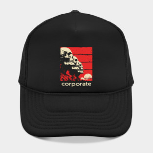 Corporate Drone Skeletons Satirical Horror Art Hat