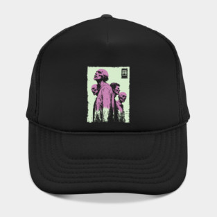 Aesthetic Zombie Horde in Pink Ukiyo-e Pop Art Hat
