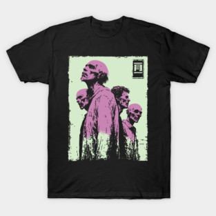 Aesthetic Zombie Horde in Pink Ukiyo-e Pop Art T-Shirt