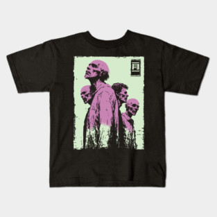 Aesthetic Zombie Horde in Pink Ukiyo-e Pop Art Kids T-Shirt