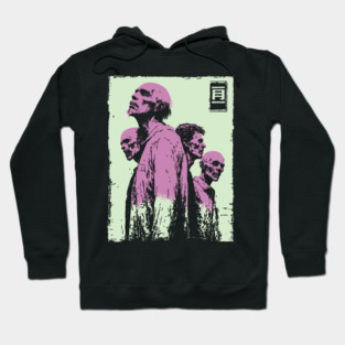 Aesthetic Zombie Horde in Pink Ukiyo-e Pop Art Hoodie