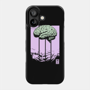 Surreal Walking Brain Abstract Horror Pop Art Phone Case