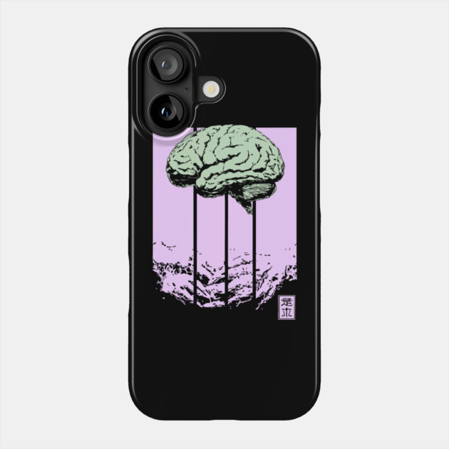 Surreal Walking Brain Abstract Horror Pop Art Phone Case by TuncGK