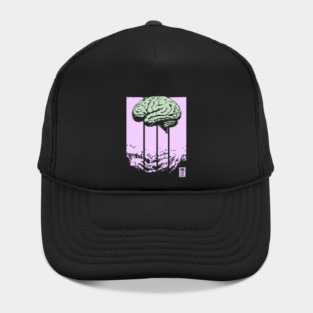 Surreal Walking Brain Abstract Horror Pop Art Hat