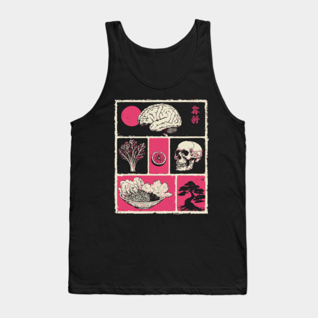 Macabre Anatomy Panels Japanese Manga Horror Art Tank Top by TuncGK