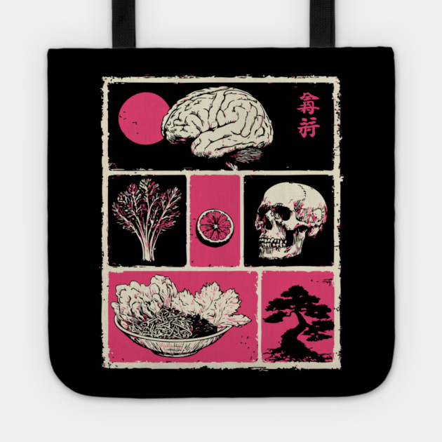 Macabre Anatomy Panels Japanese Manga Horror Art Tote by TuncGK