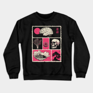 Macabre Anatomy Panels Japanese Manga Horror Art Crewneck Sweatshirt