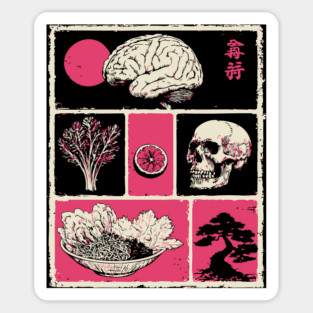 Macabre Anatomy Panels Japanese Manga Horror Art Sticker