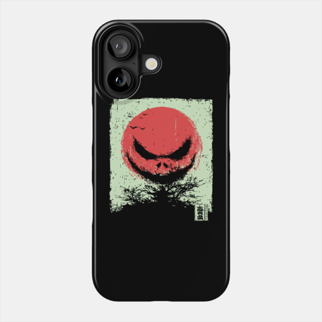 Demonic Rising Sun Minimalist Japanese Horror Phone Case by TuncGK