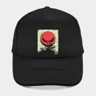 Demonic Rising Sun Minimalist Japanese Horror Hat