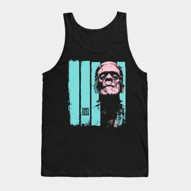 Intense Frankenstein Monster Ukiyo-e Horror Portrait Tank Top by TuncGK