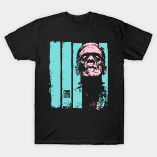 Intense Frankenstein Monster Ukiyo-e Horror Portrait T-Shirt