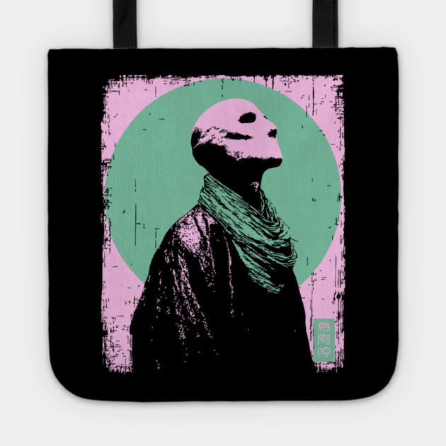 Zen Skeleton Monk Meditating Ukiyo-e Pop Art Tote by TuncGK