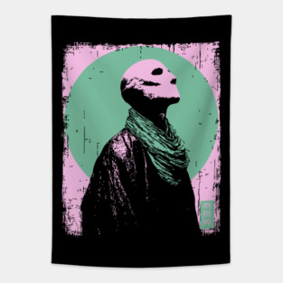 Zen Skeleton Monk Meditating Ukiyo-e Pop Art Tapestry