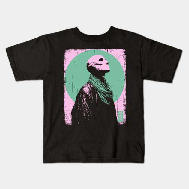 Zen Skeleton Monk Meditating Ukiyo-e Pop Art Kids T-Shirt by TuncGK