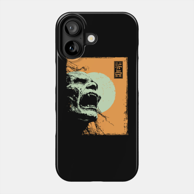 Desperate Zombie Portrait Expressive Ukiyo-e Horror Phone Case by TuncGK