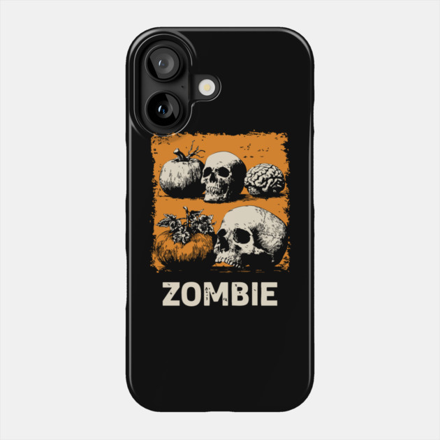 Zombie Horror Still Life Vintage Halloween Art Phone Case by TuncGK