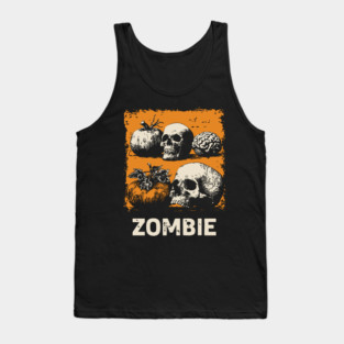 Zombie Horror Still Life Vintage Halloween Art Tank Top