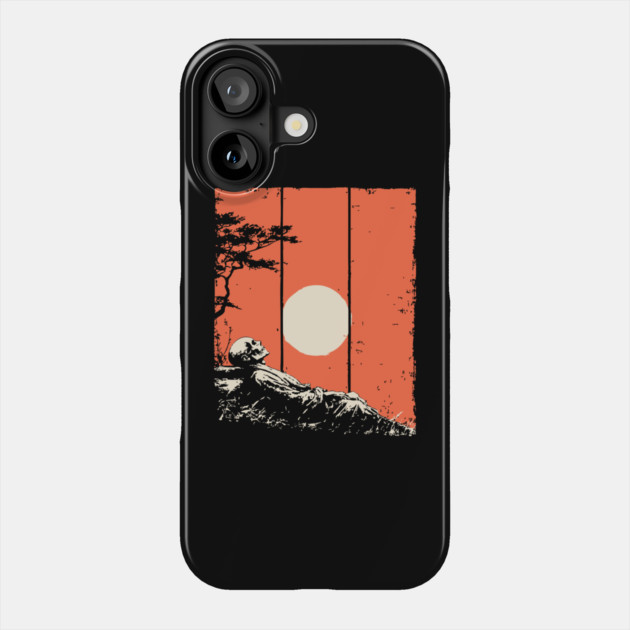 Dying Samurai in the Sunset Ukiyo-e Horror Art Phone Case by TuncGK